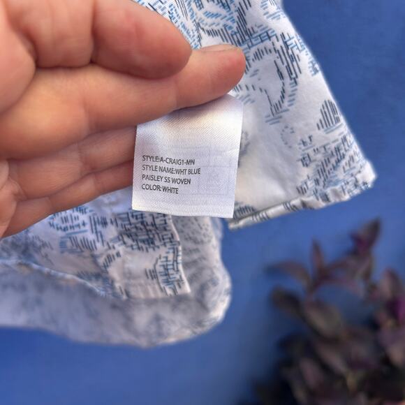 consequence men's blue and white button down - Picture 5 of 6